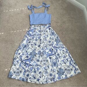 Two piece set - Crop top and Maxi skirt